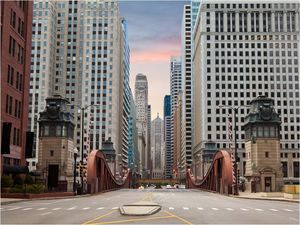 DecoNest Fototapeta - Chicago street - 200X154 1