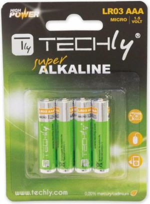 Techly Bateria High Energy AAA / R03 4 szt. 1