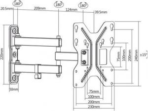 Maclean Uchwyt ścienny MC-648 23'' - 42'' 3