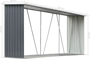 Drewutnia vidaXL 44859 metalowa 330 cm 6