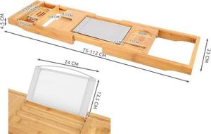 Iso Trade Półka kąpielowa - nakładka na wannę uniwersalny 10