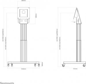 Neomounts TV SET ACC FLOOR STAND 51"/NM-HUB2LIFTBLACK NEWSTAR 6
