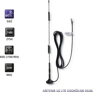 Antena Qoltec 4G LTE dookólna | 7dBi | wewnętrzno-zewnętrzna 3