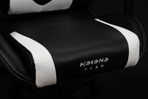 Fotel Katana Clan Sakura czarno-biały 11