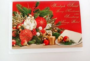 Verte PROMO Karnet złoty Boże Narodzenie (stroik świateczny) p5 Verte cena za 1szt 1