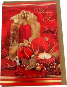 Verte PROMO Karnet złoty Boże Narodzenie (stroik świąteczny) p5 Verte cena za 1szt 1