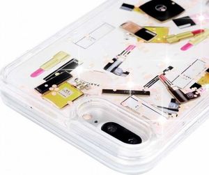 Etui XIAOMI REDMI 8A Liquid Make Up Brokat różowe 4