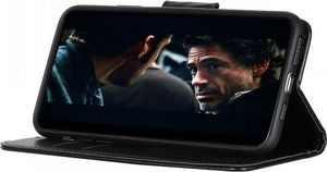 Etui SAMSUNG GALAXY A71 Skórzane z klapką portfel Flip Magnet czarne 4