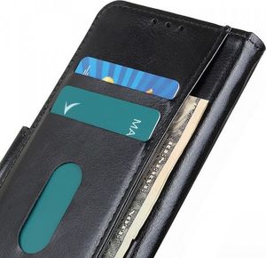 Etui SAMSUNG GALAXY A71 Skórzane z klapką portfel Flip Magnet czarne 8