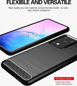 Etui SAMSUNG GALAXY S20 ULTRA Pancerne Carbon czarne 3
