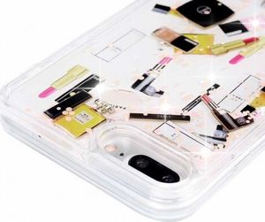 Etui XIAOMI MI NOTE 10 Liquid Make Up Brokat różowe 3