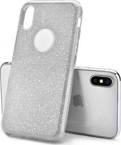Etui Glitter IPHONE X srebrne 3