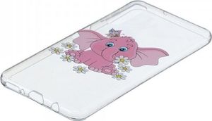 Etui Slim Art SAMSUNG A7 2018 słoń i stokrotki 2