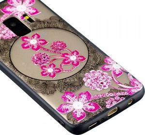 Etui Slim Art SAMSUNG S9 różowy kwiat 2
