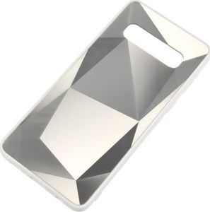 Etui 3D Lustro Mirror Obudowa Diamond Stone SAMSUNG GALAXY S10 srebrne 3