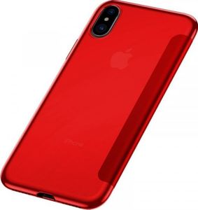 Baseus Etui dotykowe z klapką Baseus Touchable Case do iPhone XS Max (czerwony) 2