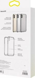 Baseus Przezroczyste etui Baseus Safety Airbags Case do iPhone XR (złote) 7