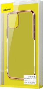 Baseus Przezroczyste etui Baseus Shining Case do iPhone 11 Pro Max 6,5'' (złote) 6