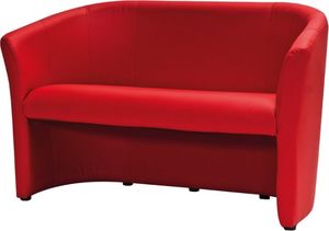 Selsey Sofa dwuosobowa Raklev czerwona ekoskóra 1