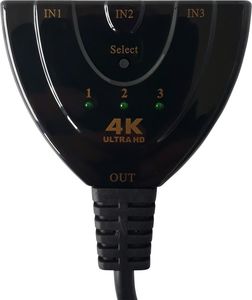 Techly 3-Portowy Przełącznik HDMI 3x1 4K*30Hz Pigtail 4