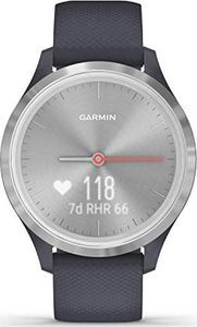 Zegarek sportowy Garmin Garmin vvomove 3S - smukły, smartwatch z analogowymi wskazówkami i wyświetlaczem OLED , aplikacje sportowe i dane dotyczące kondycji / zdrowia, wodoodporność, 5-dniowa żywotność baterii 3
