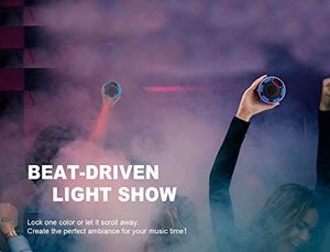 Głośnik Moosen Głośnik Bluetooth, wodoodporny mech IPX7 przenośny bezprzewodowy Głośnik prysznicowy Bluetooth z radiem FM, wyświetlaczem LED, TWS i Light Show, dźwięk HD i głęboki bas Głośnik do basenu w łazience 4