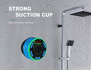 Głośnik Moosen Głośnik Bluetooth, wodoodporny mech IPX7 przenośny bezprzewodowy Głośnik prysznicowy Bluetooth z radiem FM, wyświetlaczem LED, TWS i Light Show, dźwięk HD i głęboki bas Głośnik do basenu w łazience 5