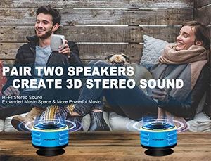 Głośnik Moosen Głośnik Bluetooth, wodoodporny mech IPX7 przenośny bezprzewodowy Głośnik prysznicowy Bluetooth z radiem FM, wyświetlaczem LED, TWS i Light Show, dźwięk HD i głęboki bas Głośnik do basenu w łazience 6