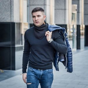 Nandy Nandy Komplet Męski Czapka Uszatka I Komin Polar 3