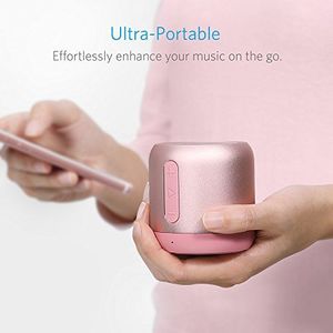 Głośnik Anker Anker SoundCore mini Głośnik Bluetooth, kompaktowy Głośnik z 15 godzinami pracy, fantastycznym dźwiękiem, zasięgiem Bluetooth 20 metrów, radiem FM i intensywnym basem (różowy) 4