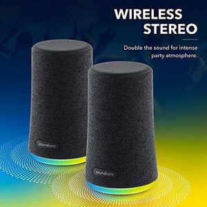 Głośnik Anker Soundcore Flare Mini Głośnik Bluetooth, klasa ochrony przed wodą IPX7, efekty świetlne LED, dźwięk dookólny 360 , technologia BassUp , idealny na imprezę, ogród, wakacje 2