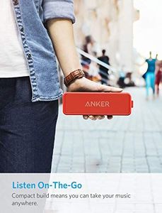 Głośnik Anker Głośnik Bluetooth Anker SoundCore 2, potężny bas z podwójnymi przetwornikami basowymi, bateria 24h, ulepszona ochrona przed wodą IPX7, Głośnik bezprzewodowy do iPhone'a, Samsung (czerwony) 6