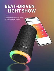 Głośnik Anker Soundcore Flare przenośny i kompaktowy Głośnik Bluetooth od Anker, wszechstronny dźwięk 360 , wodoodporność IPX7, 12 godzin pracy na uroczystości i imprezy (czarny) 7
