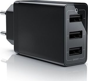 Ładowarka CSL-Computer CSL - 3-portowa ładowarka USB 30W ze Smart Charge Solid Charge - 6000mA -do Apple iPhone iPad Samsung Galaxy Note Nexus HTC LG i wieloma innymi - czarna 1