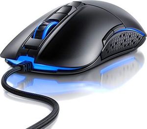 Mysz Titanwolf Titanwolf - mysz do gier dla praworęcznych i leworęcznych - Mysz Flawless Pixart 3310 Sensor - 5 poziomów DPI - 5 profili użytkownika - 9 programowalnych przycisków - Podświetlenie RGB - 50-5000 DPI 1