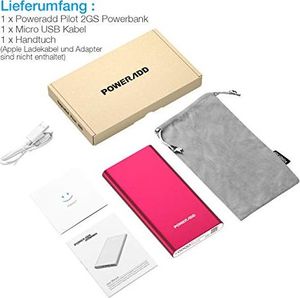 Powerbank POWERADD POWERADD Pilot 2GS Powerbank 10000 mAh Mobilny poręczny zasilacz z aluminiową obudową i technologią automatycznego wykrywania do ładowania smartfona 2