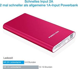 Powerbank POWERADD POWERADD Pilot 2GS Powerbank 10000 mAh Mobilny poręczny zasilacz z aluminiową obudową i technologią automatycznego wykrywania do ładowania smartfona 4