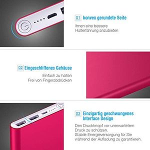 Powerbank POWERADD POWERADD Pilot 2GS Powerbank 10000 mAh Mobilny poręczny zasilacz z aluminiową obudową i technologią automatycznego wykrywania do ładowania smartfona 6