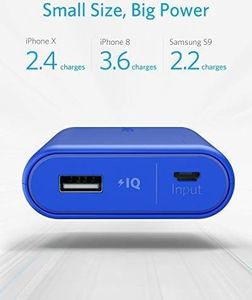 Powerbank Anker Powerbank Anker PowerCore 10000 mAh, mała i lekka bateria zewnętrzna, bardzo kompaktowa, do iPhone X / 8/8 Plus / 7 / 6s / 6 Plus / iPad, Samsung Galaxy (niebieski) 6