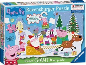 Ravensburger Ravensburger 5534 Peppa Wutz Świąteczne puzzle z zawieszeniem na drzwi, 32 elementy 1