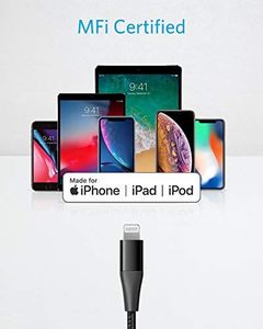 Kabel USB Anker Anker Kabel Powerline + II z USB-C na Lightning, o długości 180 cm, w oplocie nylonowym do iPhone'a SE / X / XS / XR / XS Max / 8/8 Plus, obsługuje Power Delivery (do ładowarek typu C) (czarny) 4