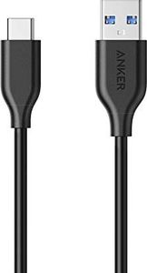 Kabel USB Anker Anker Kabel Powerline 90 cm USB C na USB 3.0, USB-C z rezystorem podciągającym 56k Ohm dla urządzeń USB typu C Galaxy S8, S8 +, S9, S10, MacBook, Sony XZ, LG V20 G5 G6, HTC 10, Xiaomi 5 (Czarny) 1