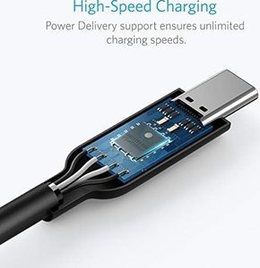 Kabel USB Anker Anker Kabel Powerline II z USB-C na USB-C 3.1 Gen2 (90 cm) z zasilaniem do Samsunga Galaxy S8 S8 + S9 S10, iPada Pro 2020, nowego MacBooka, Google Pixel, Nexusa 6P, Huawei Matebook 2