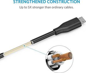 Kabel USB Anker Anker Kabel Powerline Micro USB [3-pak] Kabel 0,9 m, żywotność ponad 10 000 zgięć dla Samsunga, Nexusa, LG, Motorola, smartfonów z Androidem i innych (czarny) 3