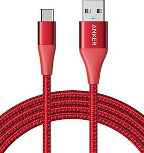 Kabel USB Anker Anker Kabel USB C, wytrzymały Kabel Powerline + II USB-C z nylonu 1,8 m, Samsung Galaxy S9 / S9 + / S8 / S8 + / Note 8, LG V20 / G5 / G6 i wiele innych (czerwony) (AK-848061055108) - 63 1