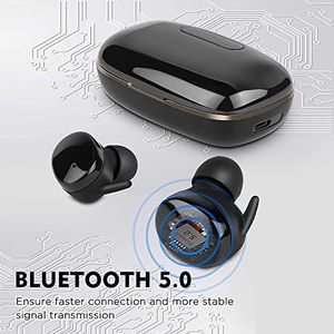 Słuchawki Moosen Bezprzewodowe Słuchawki Moosen Bluetooth, dźwięk stereo TWS CVC8.0 135 godzin pracy Wyświetlacz LED Bezprzewodowe Słuchawki z etui ładującym 3000 mAh, wodoodporne IPX7 dla iOS Android (MS-TWS880pro) - 8816 2