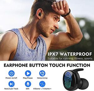 Słuchawki Moosen Bezprzewodowe Słuchawki Moosen Bluetooth, dźwięk stereo TWS CVC8.0 135 godzin pracy Wyświetlacz LED Bezprzewodowe Słuchawki z etui ładującym 3000 mAh, wodoodporne IPX7 dla iOS Android (MS-TWS880pro) - 8816 6