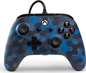 Pad PowerA Kontroler przewodowy Power A oficjalnie licencjonowany przez firmę Microsoft i zgodny z Xbox One, Xbox One S, Xbox One X i Windows 10 - Stealth Blue Camouflage 1