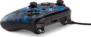 Pad PowerA Kontroler przewodowy Power A oficjalnie licencjonowany przez firmę Microsoft i zgodny z Xbox One, Xbox One S, Xbox One X i Windows 10 - Stealth Blue Camouflage 3