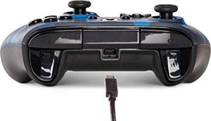 Pad PowerA Kontroler przewodowy Power A oficjalnie licencjonowany przez firmę Microsoft i zgodny z Xbox One, Xbox One S, Xbox One X i Windows 10 - Stealth Blue Camouflage 4
